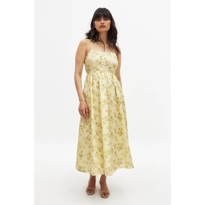 Abito midi con schiena scoperta e lacci Vestiti a schiena scoperta Nakd