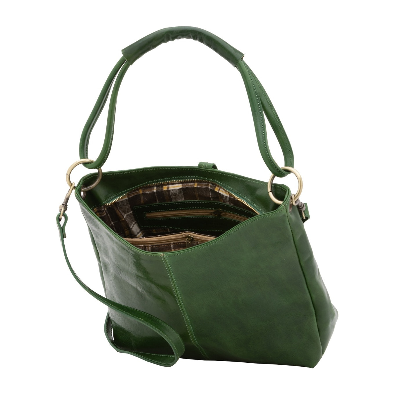 Borsa a spalla da donna - Modello False - 100% pelle - 29.0 x 32.0 x 11.0 cm