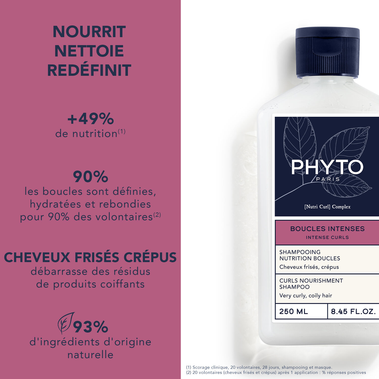 Boucles Intenses - Shampooing Nutrition Boucles Cheveux Frisés et Crépus 250 ml