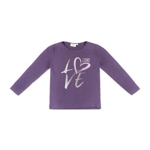 T-shirt a maniche lunghe da bambina 'Love'