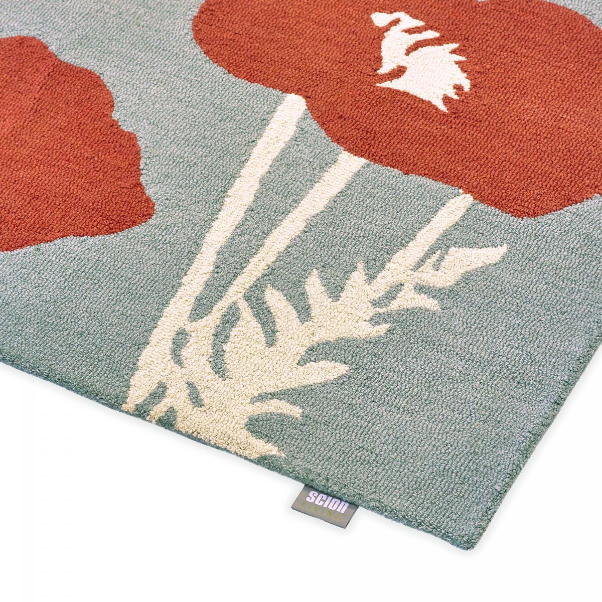 Tapis salon et chambre fait à la main en laine motif floral NUITORQ