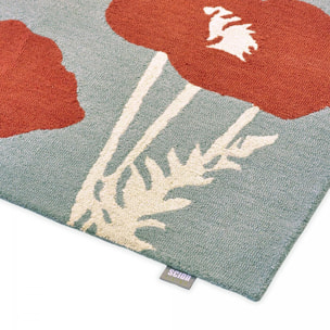 Tapis salon et chambre fait à la main en laine motif floral NUITORQ
