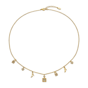 Collar con Circonita Brillante acabado oro 18k