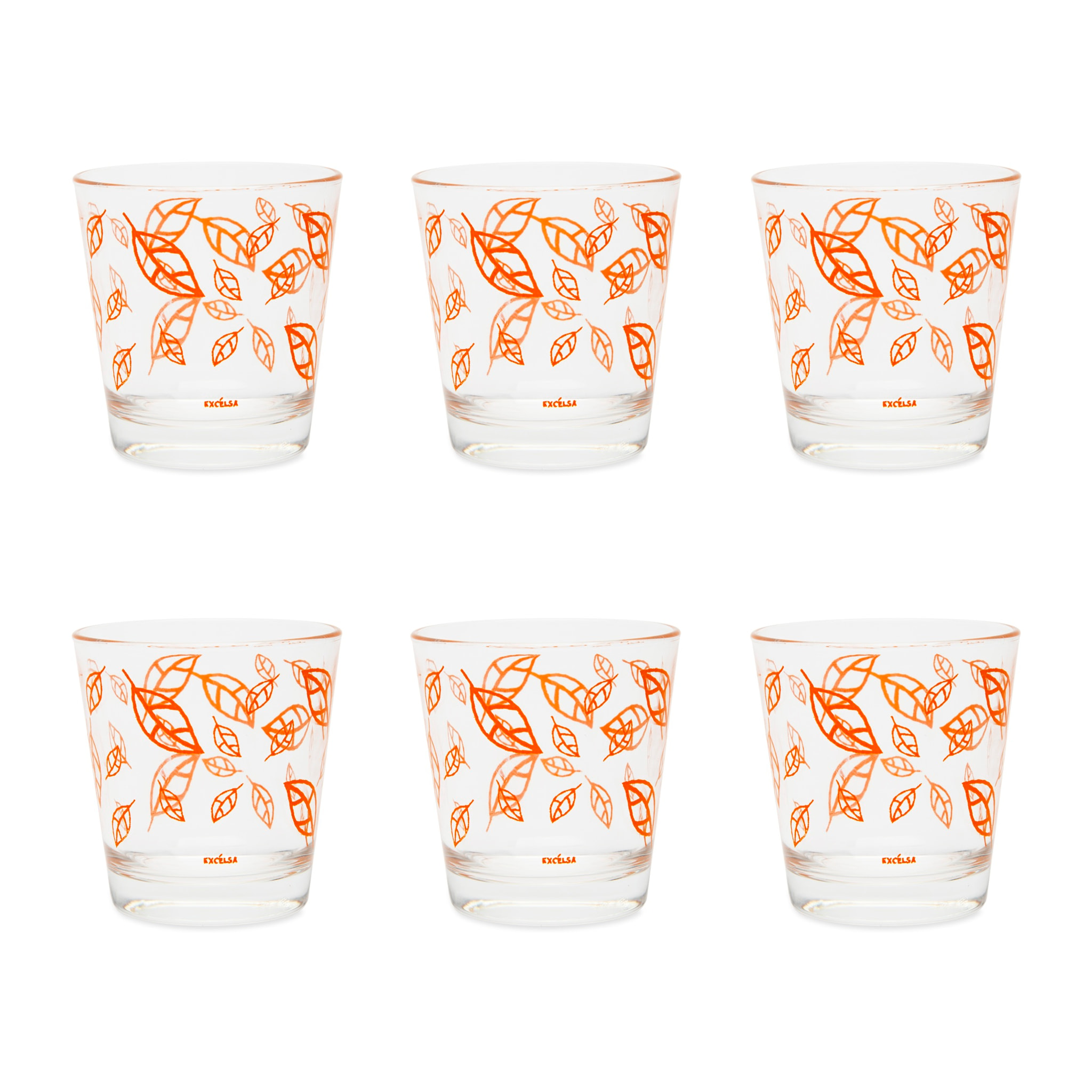 Set 6 Bicchieri Excelsa – Enjoy, Vetro Arancione