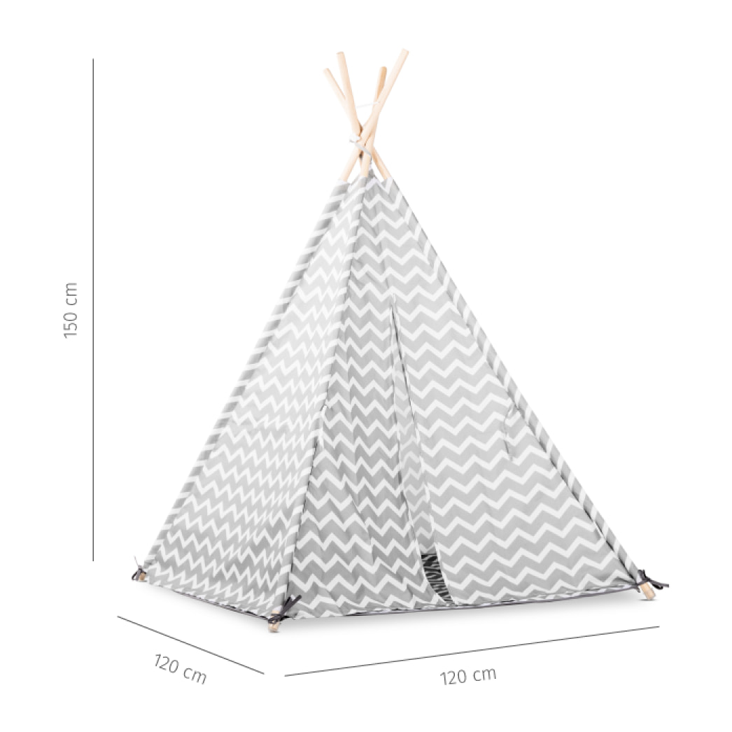 Tienda india infantil ZIGZAG TIPI de poliéster para interior/exterior