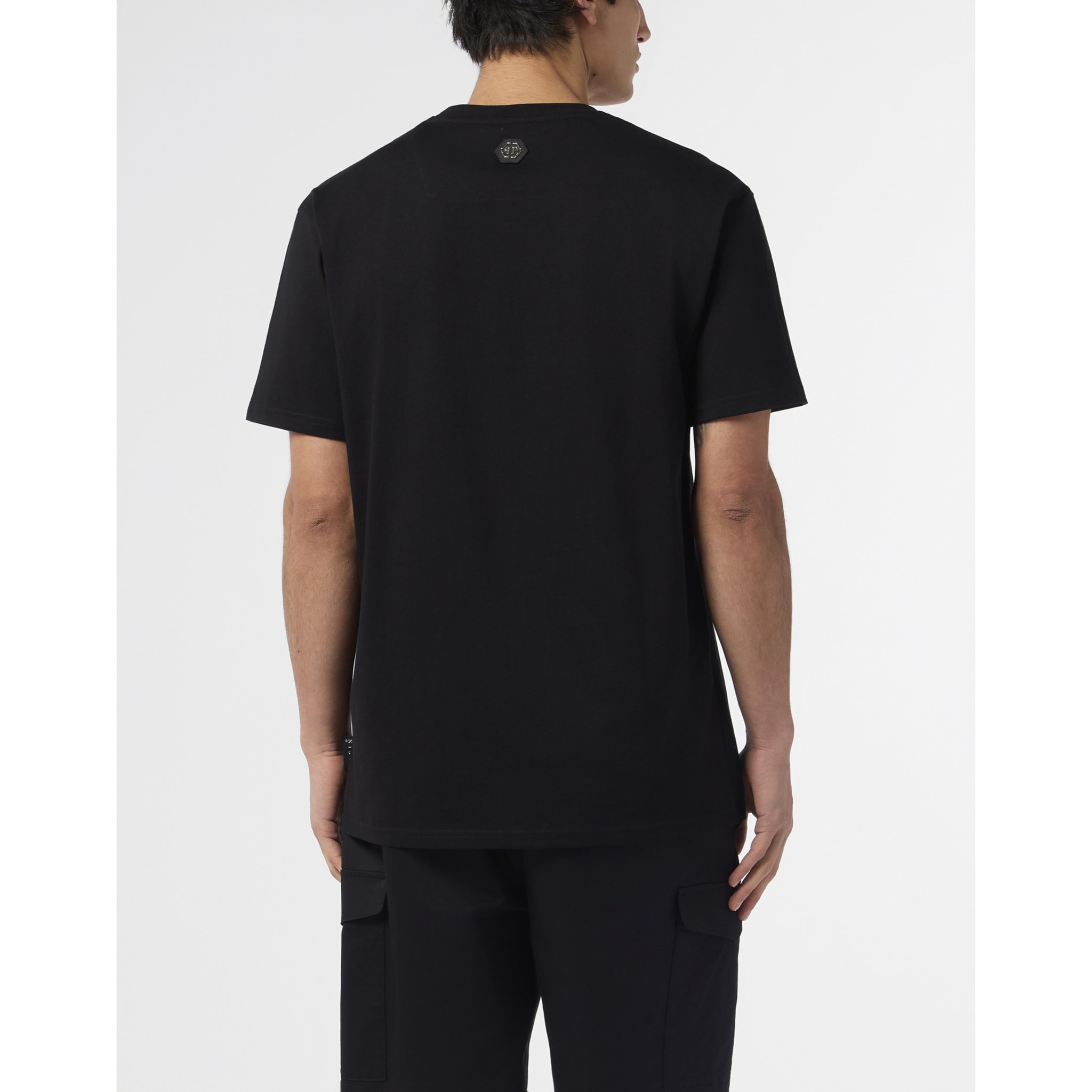 PHILIPP PLEIN Camiseta de cuello redondo y manga corta HEXAGON