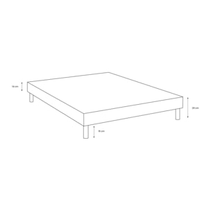 Sommier Kit Tissu Ep14 - pieds bois