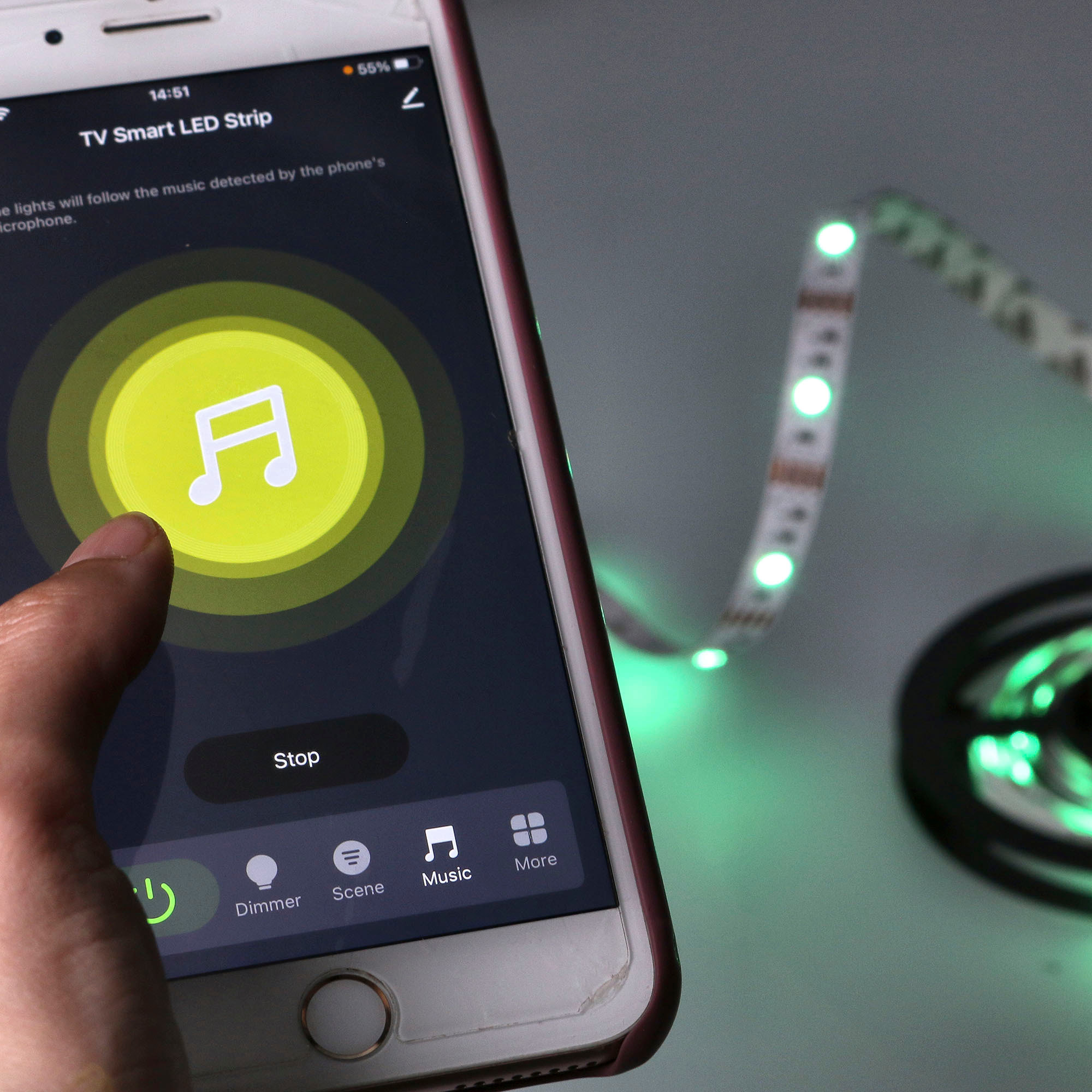 Forlight Tira LED RGB de 5m 12W con control ON-OFF y protección IP20 para uso interior