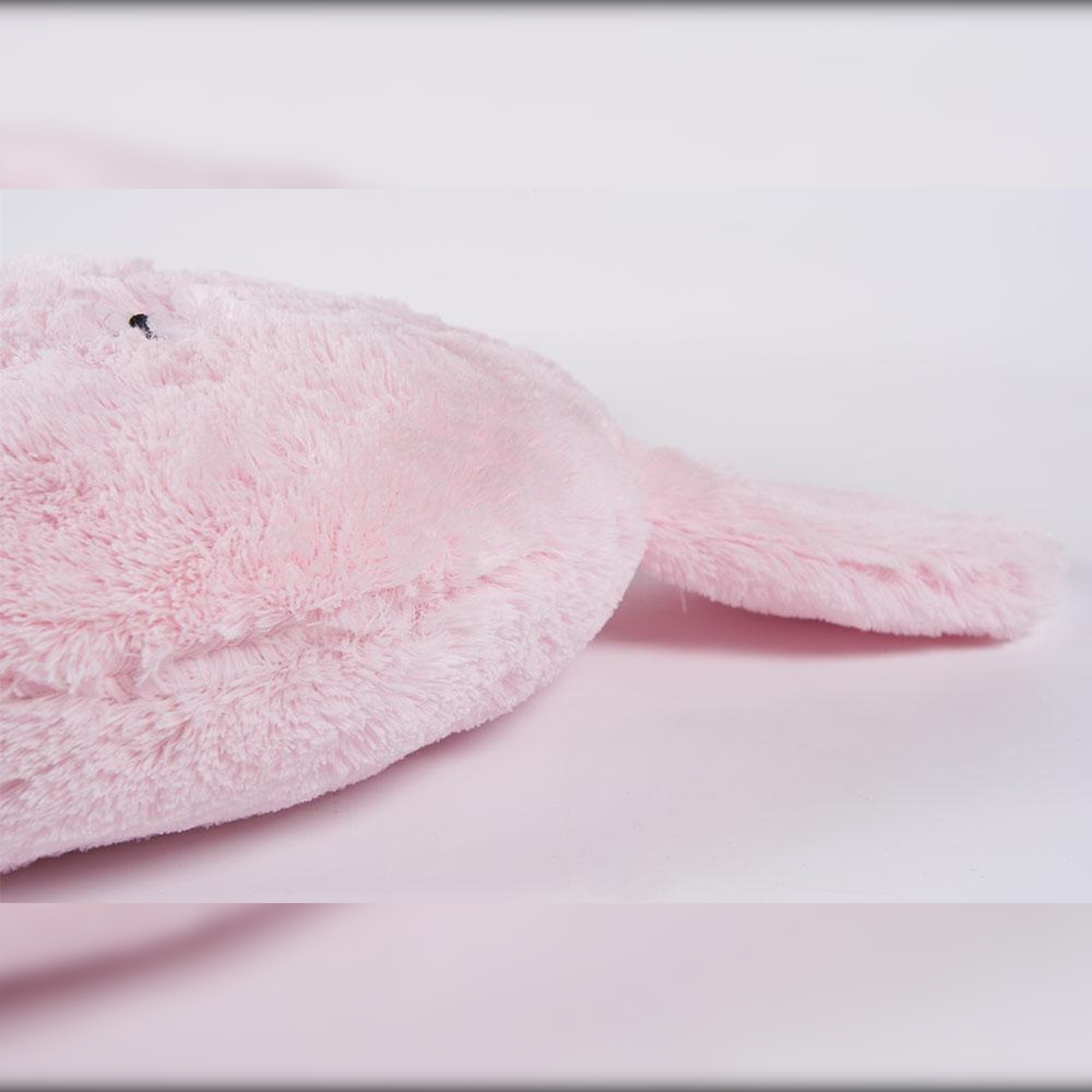 Cojín redondo de piel de conejo