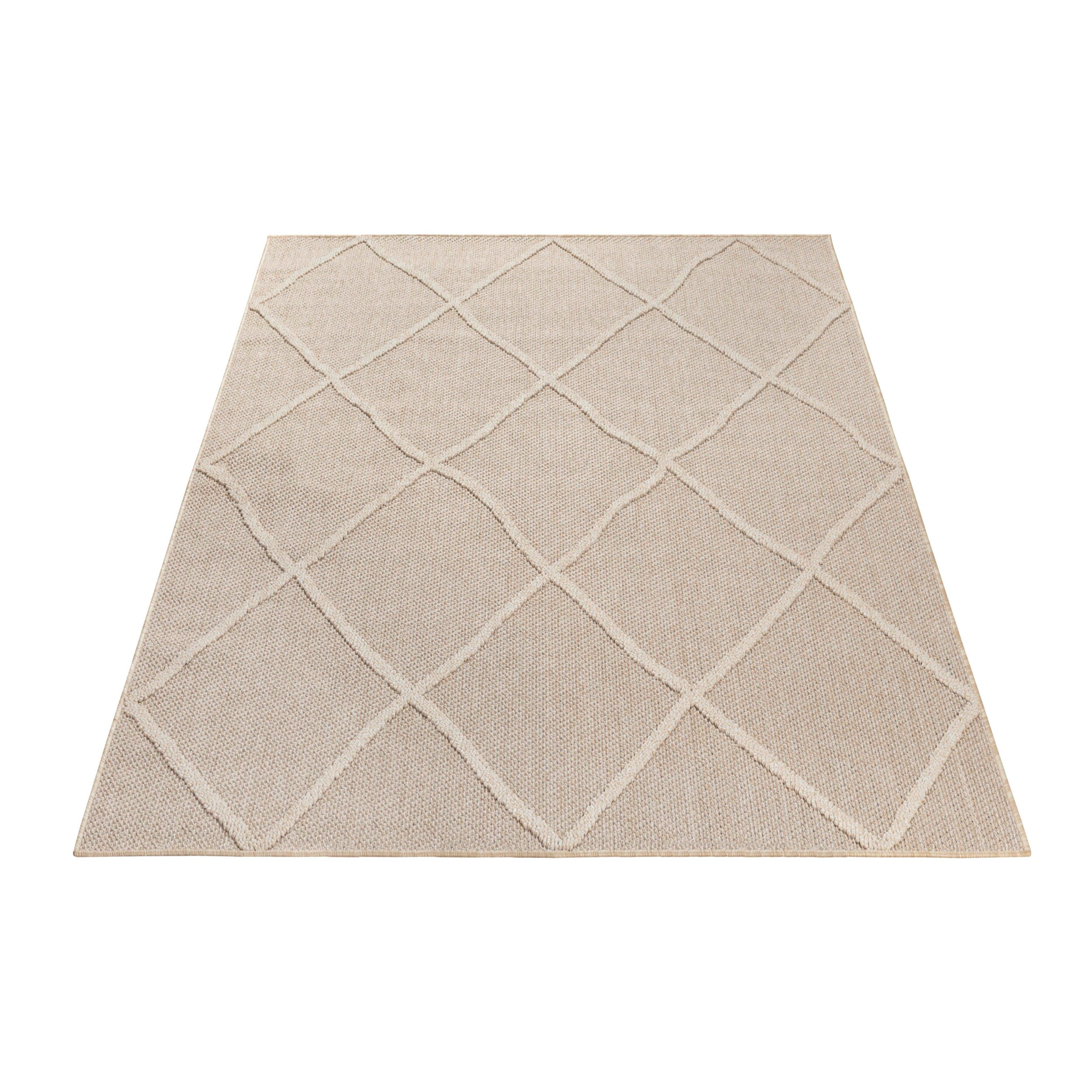 PATARA - Tapis intérieur/extérieur motif berbère beige - PAT4952BEI