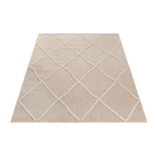 PATARA - Tapis intérieur/extérieur motif berbère beige - PAT4952BEI