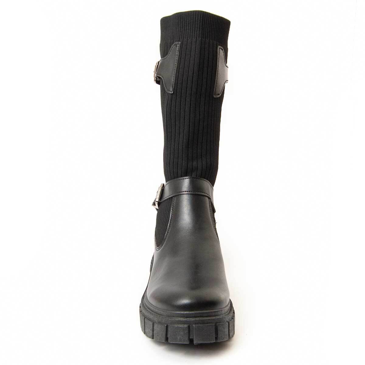 Bota De Plataforma - Negro - Altura: 5 Cm