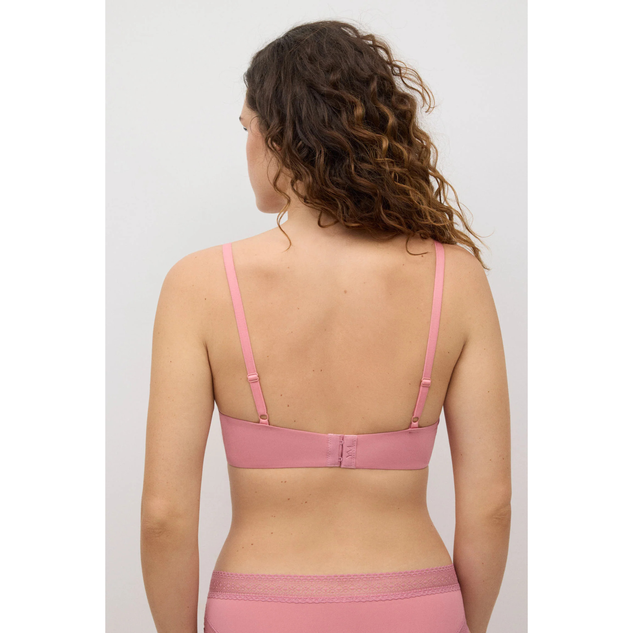 Reggiseno imbottito con ferretto e dettagli in pizzo blu navy