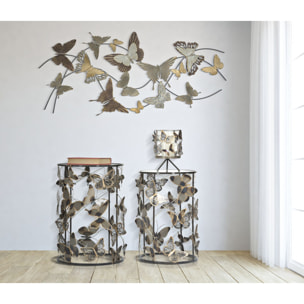 TAVOLINETTI FARFALLE COPPIA CM 41,3X55-35X50,3