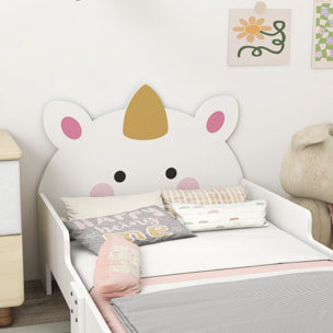 Lit enfant design licorne - sommier à lattes inclus - rose