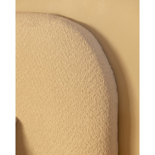 Lit rembourré en boculé beige pour les matelas en différentes tailles