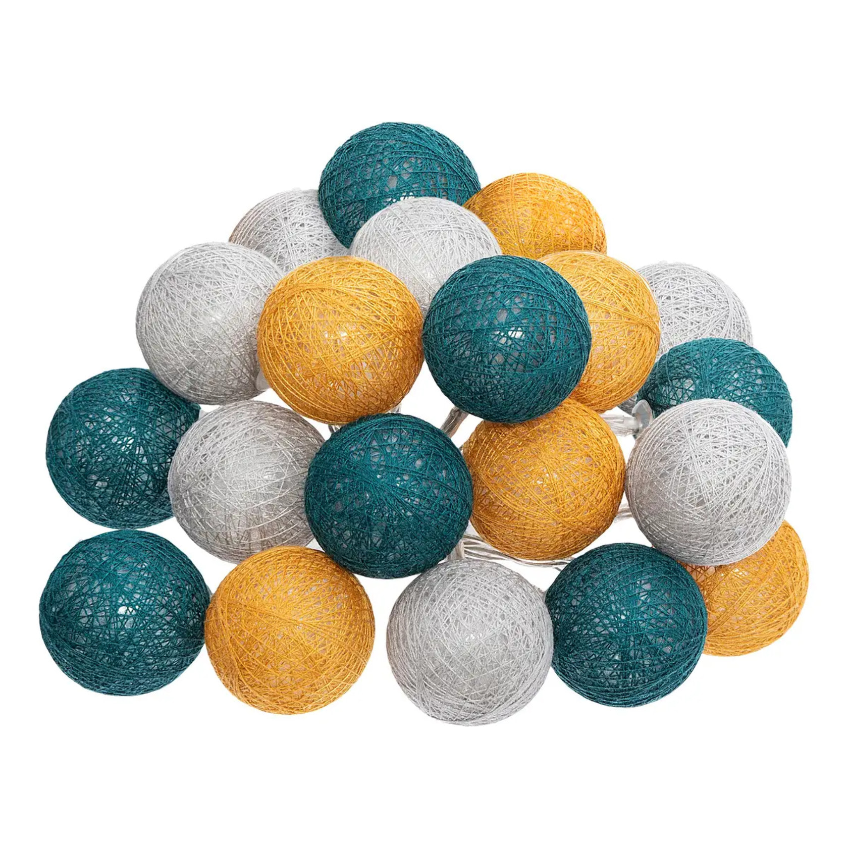Guirlande Led secteur 20 boules tropical D6cm