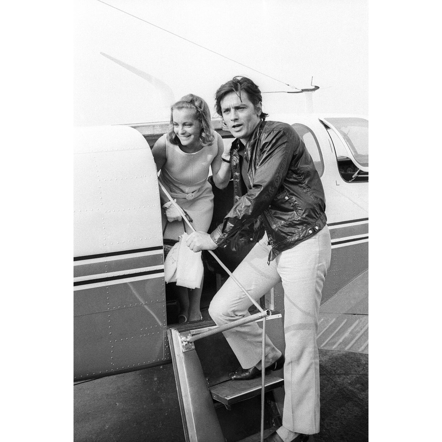 Tableau alain delon et romy schneider à nice  Tableau alu Dibond