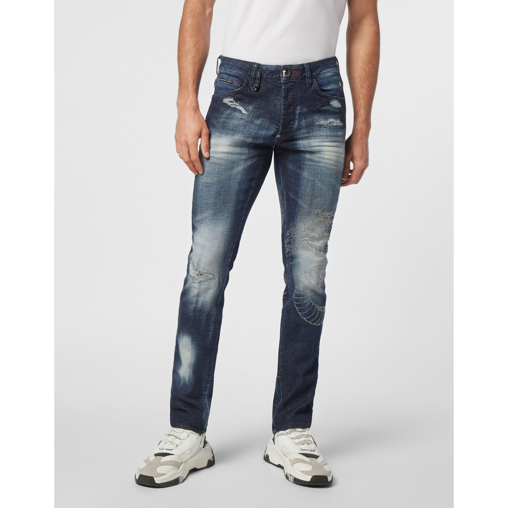 PHILIPP PLEIN Vaqueros de corte recto DRAGON