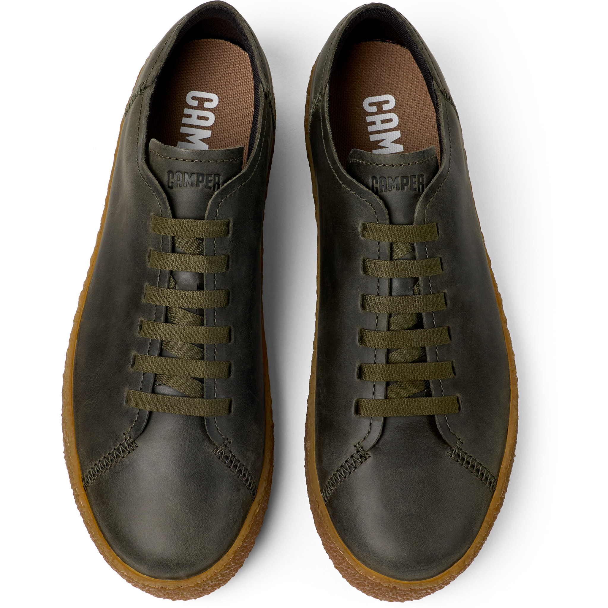 Sneakers - CAMPER Peu Terreno - Verde - Pelle nabuk