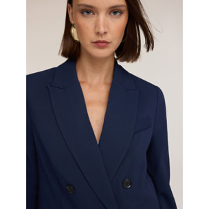 Motivi - Blazer doppiopetto in crêpe - Blu