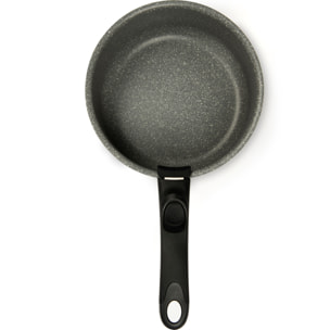 Lot de 3 casseroles 16-18-20 cm à poignées amovibles Excelsa- Country Rock, Aluminium Gris