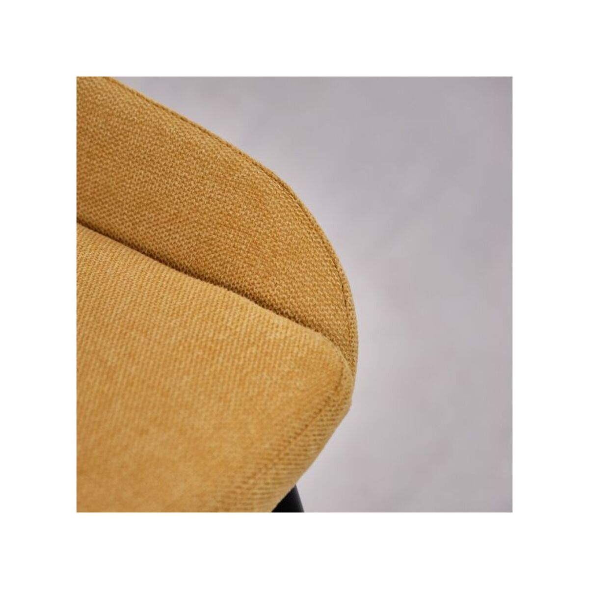 Chaise en tissu avec pieds fins en métal noir - 4 coloris - MONDO