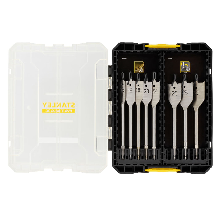 Stanley Coffret de 8 mèches à bois plates