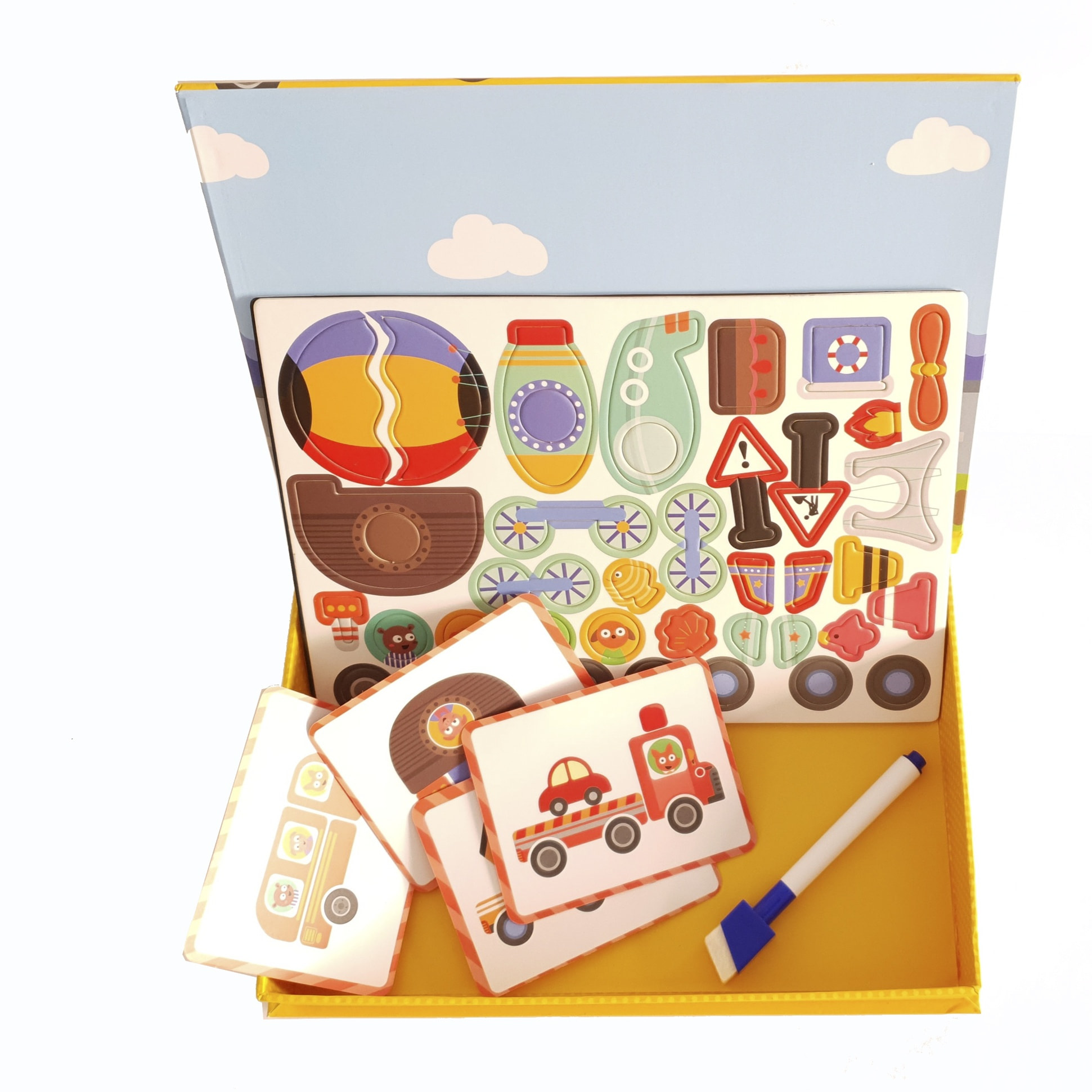 PUZLE MAGNETICO DE 57 PIEZAS - VEHICULOS