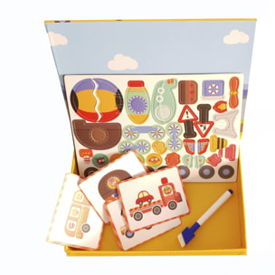 PUZLE MAGNETICO DE 57 PIEZAS - VEHICULOS