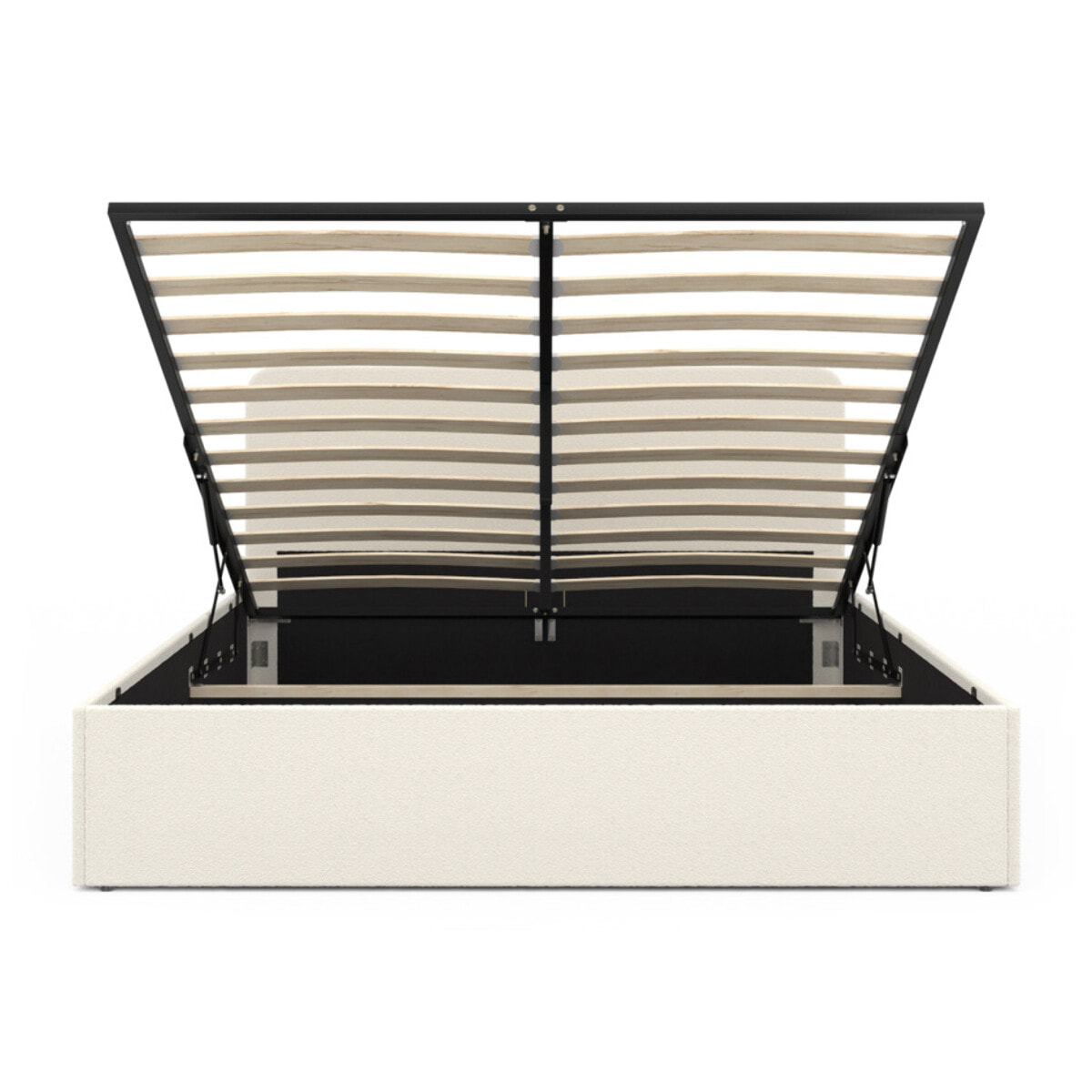 Lit coffre Louise 160x200cm tissu bouclette