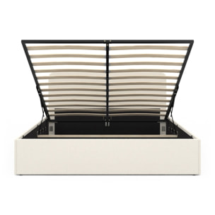 Lit coffre Louise 160x200cm tissu bouclette