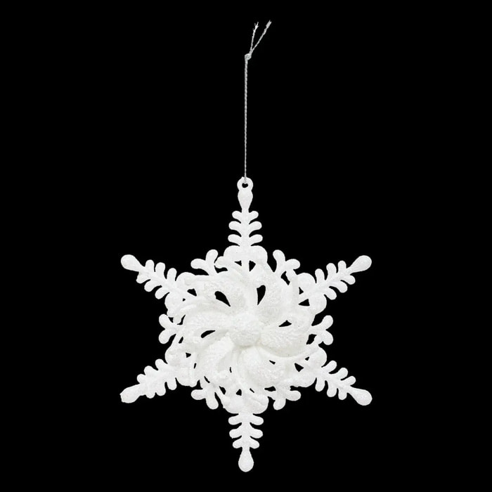 Décoration de sapin étoile déco blanc 14cm