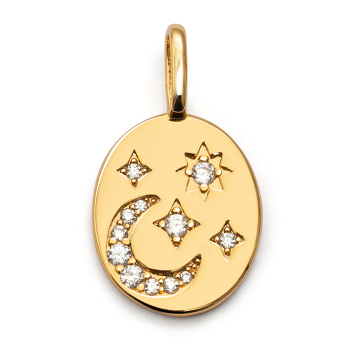 Charm Medallón Notte Placcato Oro