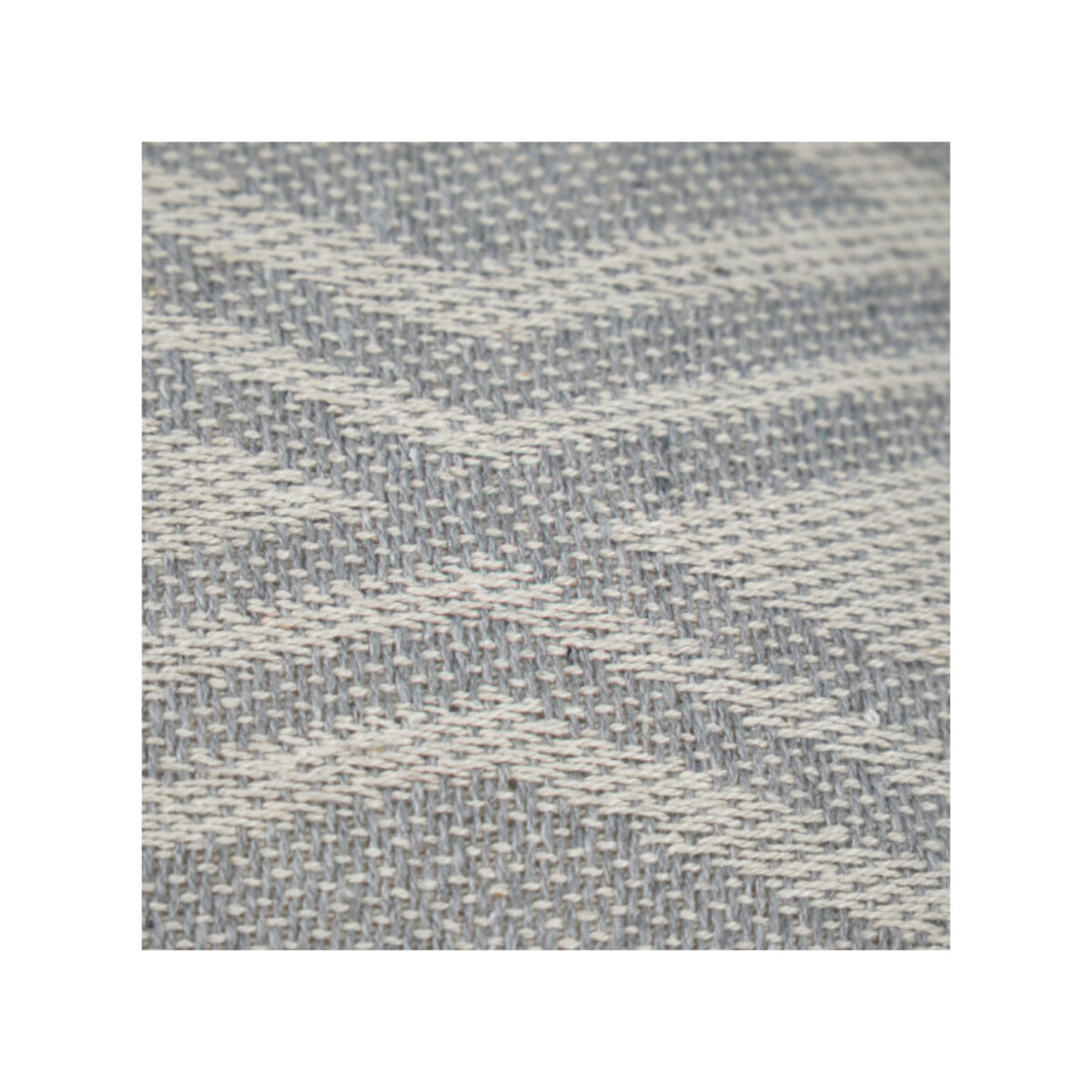 Coussin en coton brodé carré 40 x 40 cm motifs losanges gris - SHINE