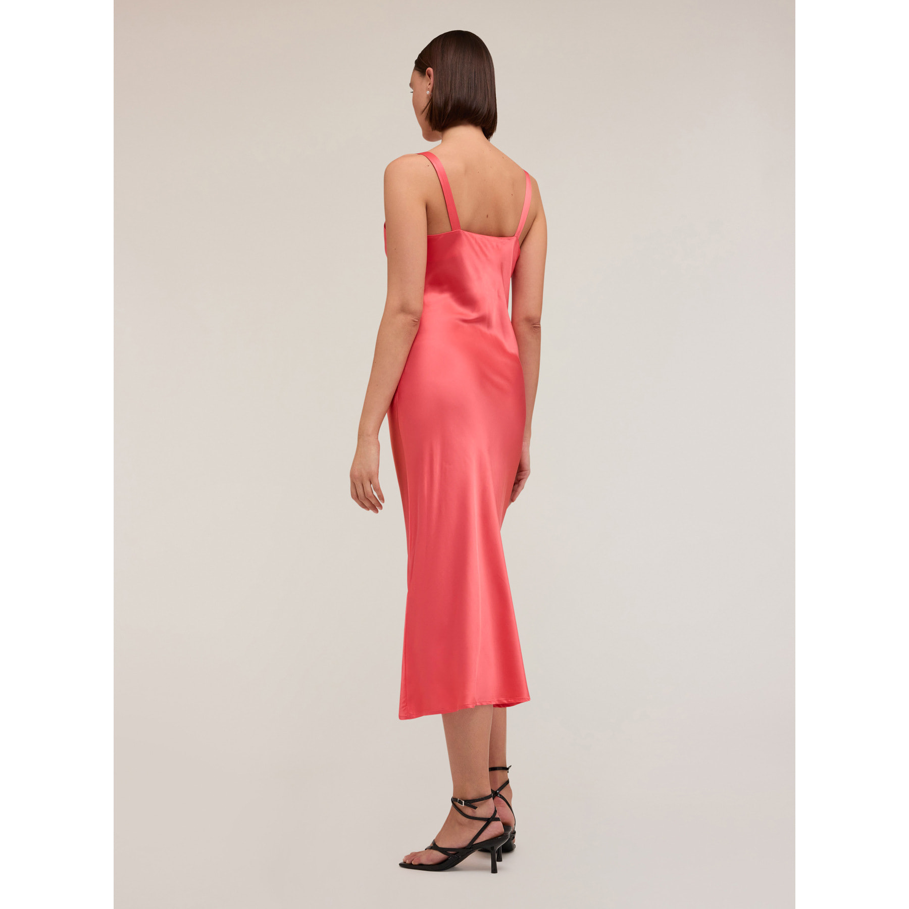 Motivi - Vestido cruzado de raso elástico - Rosa