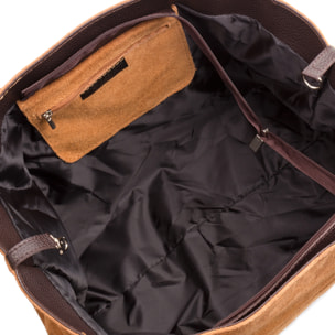 Annagrazia Borsa Shopper Donna. Pelle scamosciata autentica