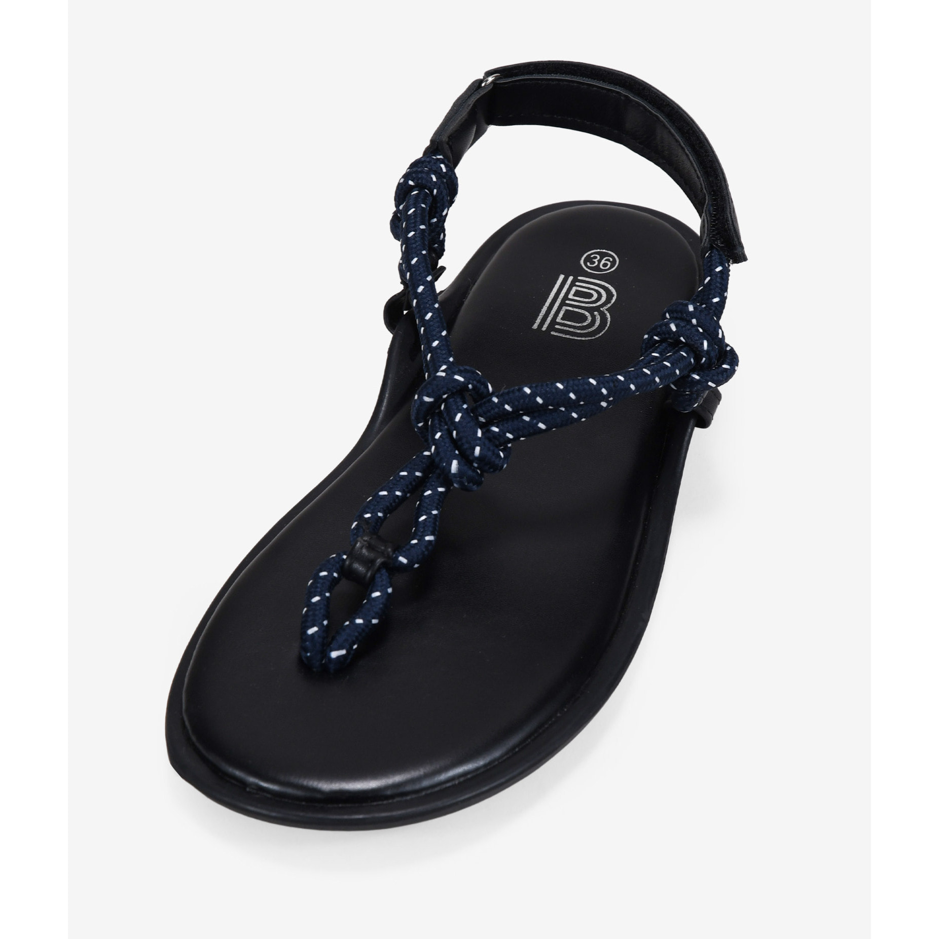 Sandalias de dedo azules planas