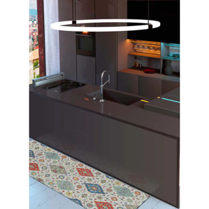 RICCI Alfombra lavable de cocina diseño bohemio multicolor, varias medidas disponibles.