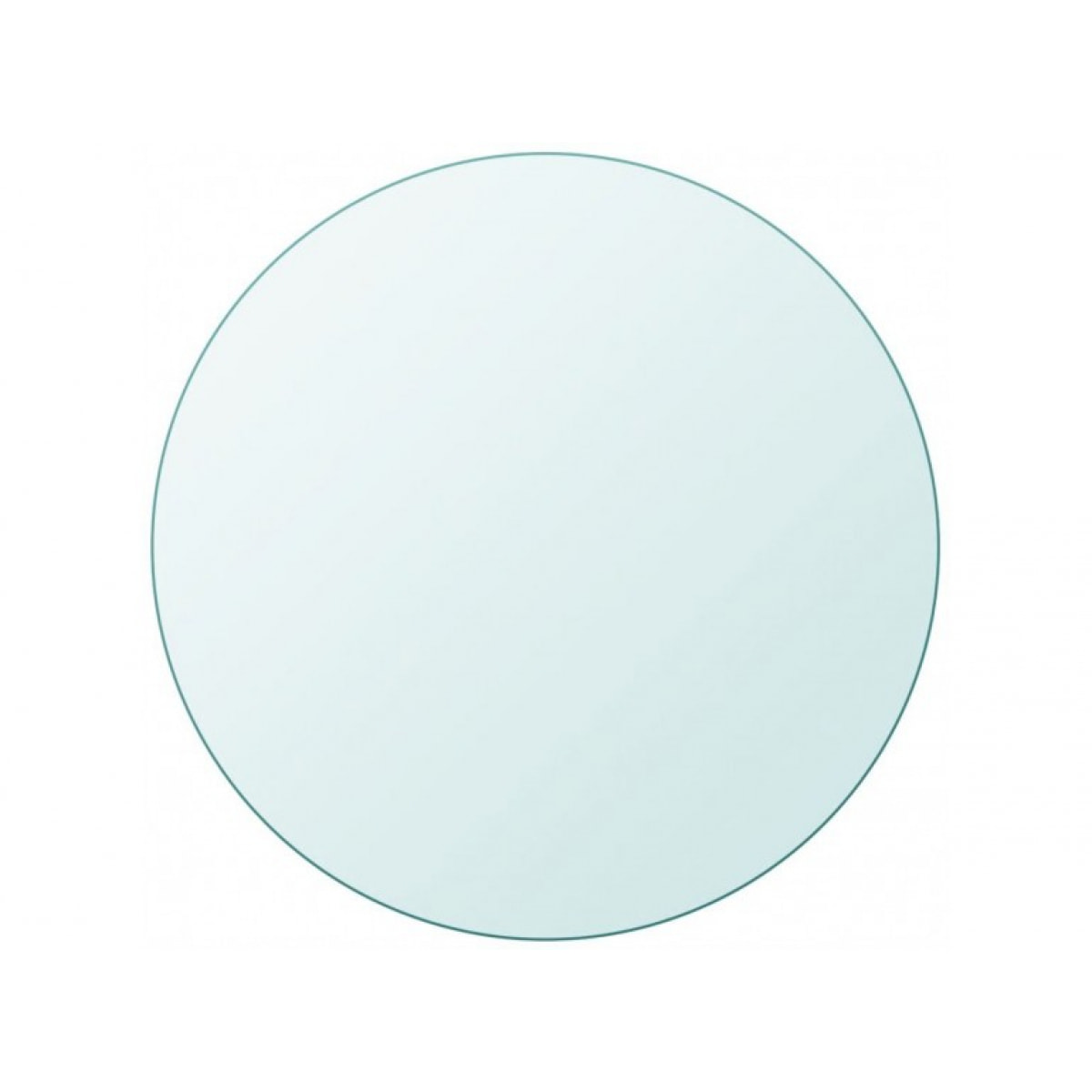 Plateau rond D90cm en verre trempé transparent - dessus de table résistant - PLATEAU