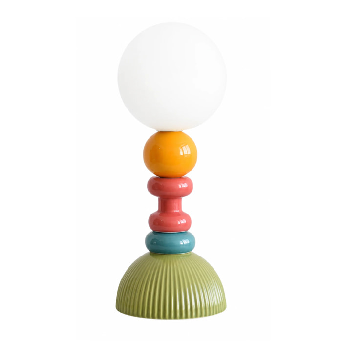 Lampe à poser en céramique multicolore - Pili