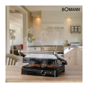 Plancha Gril et panini Bomann KG 2242 CB Noir