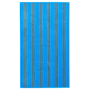 Serviette de plage éponge velours Jacquard - Milonga M Turquoise - 70x140cm - 400g/m²