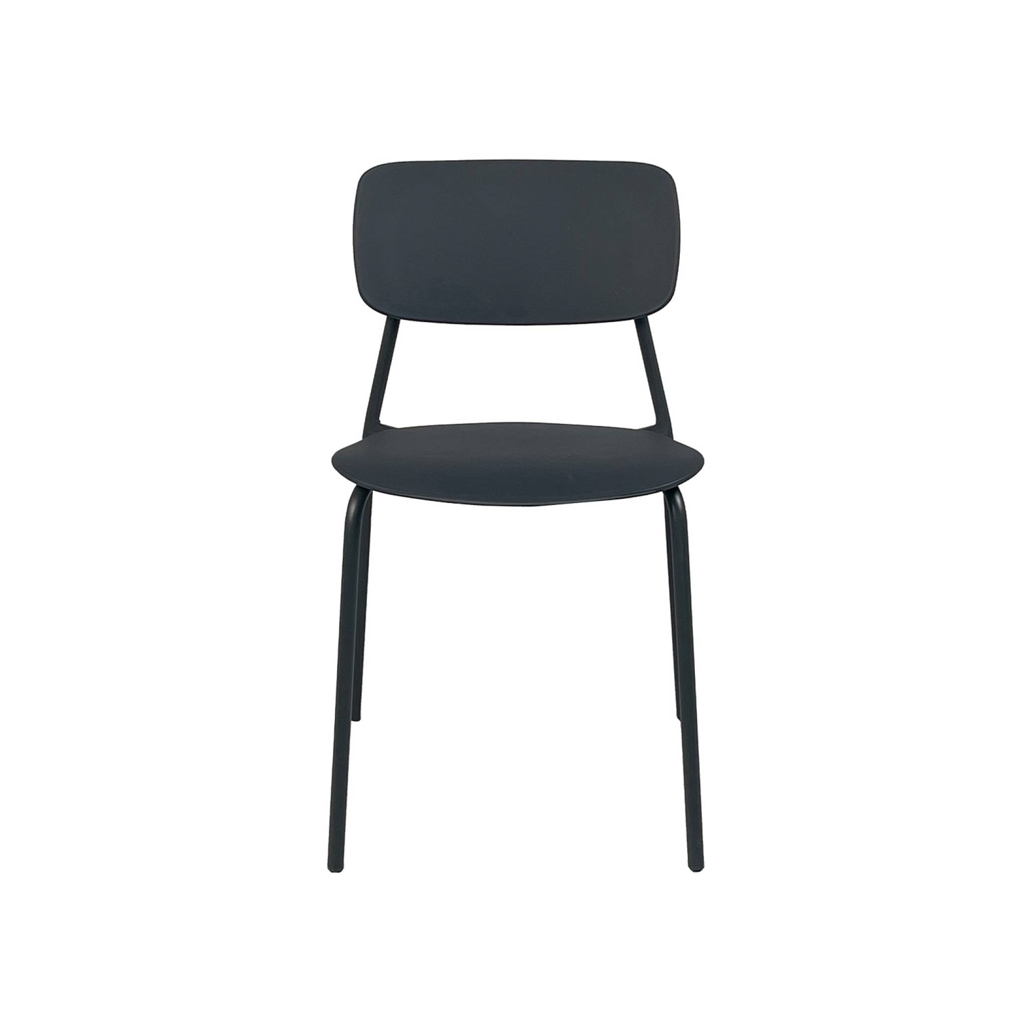 Chaise de jardin empilable acier et plastique (lot de 4) LIVA