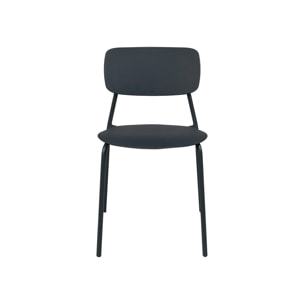 Chaise de jardin empilable acier et plastique (lot de 4) LIVA