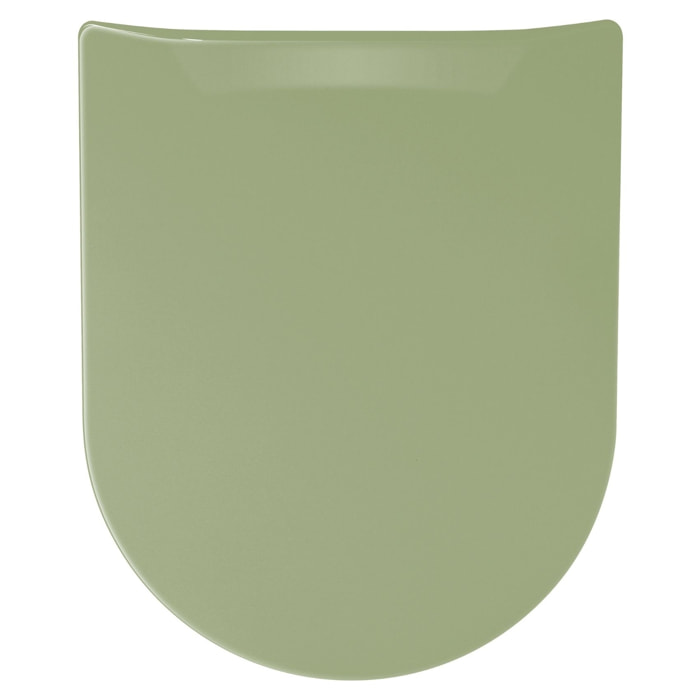 Abattant uni wood slim double avec descente assistée - Vert tilleul