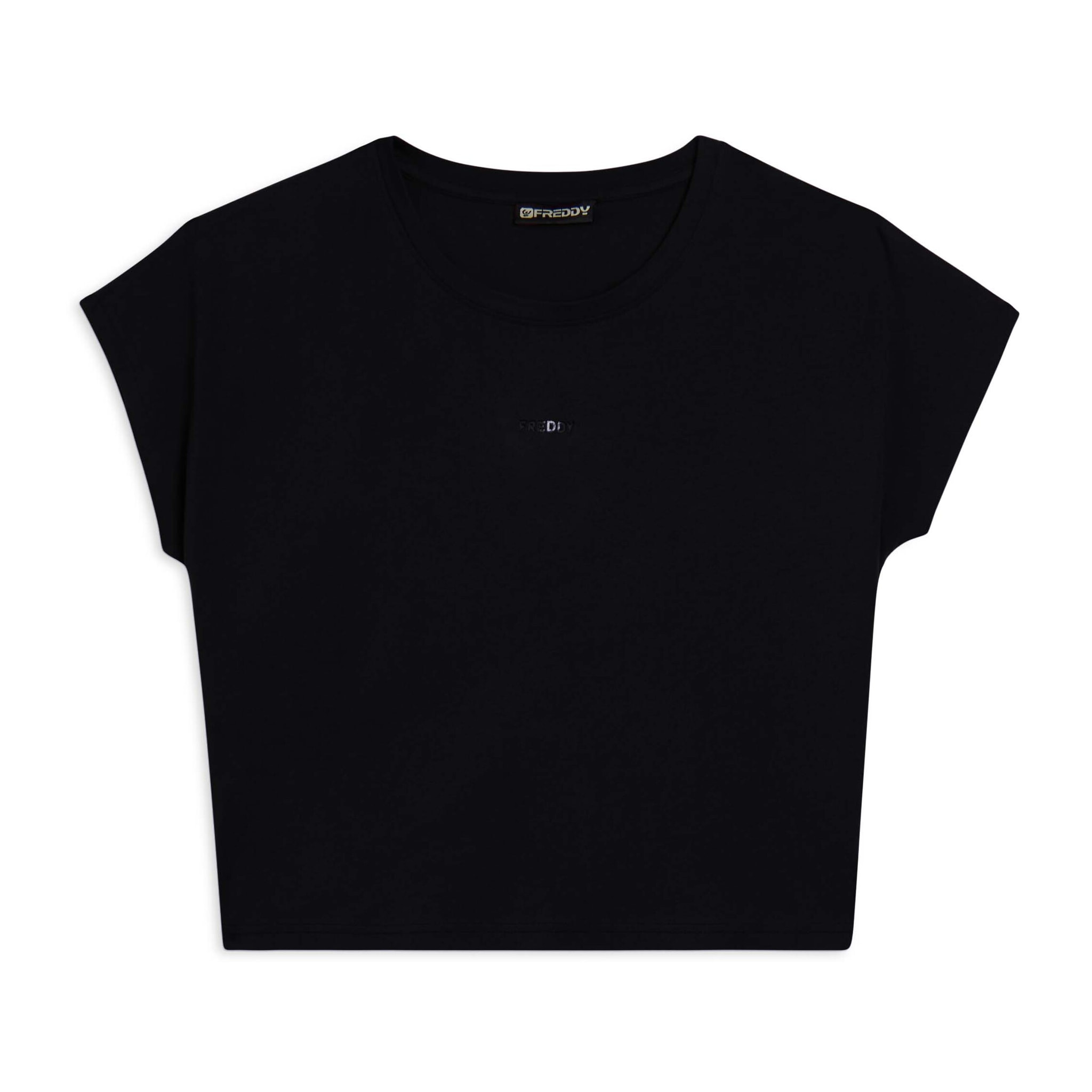 T-shirt donna con stampa sulle spalle