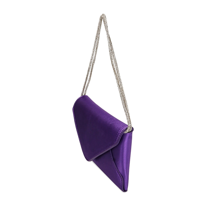 Sac à bandoulière violet en satin