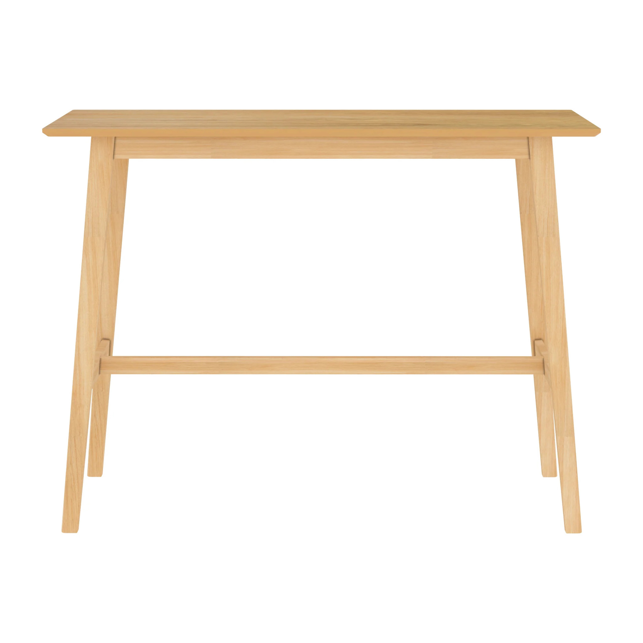 Table de bar rectangulaire 4 personnes en bois clair naturel 120 cm - Buvette