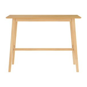 Table de bar rectangulaire 4 personnes en bois clair naturel 120 cm - Buvette